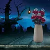 Dekorative Blumen, 5 Stück, schwarze Rose, künstlicher Blumenstrauß, Zuhause, Wohnzimmer, Jäten, Weihnachtsdekoration, Jahr ohne Vase