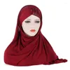 Vêtements ethniques 1PC femmes paillettes Hijab une pièce foulard Wrap musulman châles islamique couverture écharpe écharpes pour dames