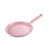 Pans Flat Bottom Pan Pink NonStick Pot for Gas Stoves and Cooker Use Baking R7UB 230711