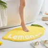 Tapetes de banho Inyahome Flocking Fruit Lemon Shape Bath Tapete Home Entrance Mat Quarto Banheiro Porta Antiderrapante Tapete Absorvente para Pés 230711