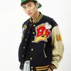 Men s Jackets The trend of American style embroidered baseball uniforms for men in heavy industry retro explosive loose fitting jackets 230711