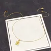 Mujeres marca joyería colgante collar doble letra diseñador ccity oro plata collares chica gargantillas hombre 8423