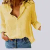 Women's Blouses Shirts Casual White Office Ladies Shirts Button Lapel Cotton Top Women Loose Long Sleeve Oversized Shirt Womens Blouses Spring Autumn L230712