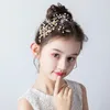 Hair Clips Women Leaf Bride Vine Pearl Wedding Flower Headband Crystal Beads Bridesmaid Headdress Bridal Headpiece Jewelry