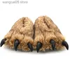 Slippers Women Plush Warm Faux Fur Warm Shoes Lovers Fluffy Furry Thickened Sole P Cotton Slippers Creative Funny Animal Indoor Slides T230712