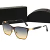 Novo designer de óculos de sol marca clássica masculino óculos de sol feminino luxo 22084 óculos armação de metal pc lente com caixa