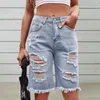 Shorts pour femmes femmes été bouton fermeture éclair pantalon patte de boutonnage Type droit décontracté Baggy Denim dame femme Streetwear