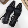 Sandaler Designer Lace Dress Shoes Glitter Rhinestones Kvinnor Pumpar Crystal Bowknot Satin Sandaler 2022 Summer Transparenta Shoes High Heels Party Prom T230712