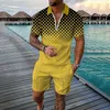 Men's Tracksuits Hawaiian T-Shirts Set Henry Collar T Shirt Short Sleeve Suit Shorts Beach Tropical Hawaiianss Body Sports Chic Tunic