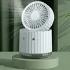 Elektriska fläktar Portable Desktop Water Cooled Fan USB RECHAREBLEABLE 1200mAh Mute Cooler Fans Office Home Gear Speed ​​Mini Electric Spray Fans