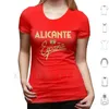 Herr T-shirts Alicante Spanien Skjorta Tryck Bomull Cool T-shirt Espana spanska flaggan Vintage