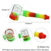 Silicone pipe new hammer shape glass small pipe will carry accessories pipe smoking wholesale