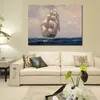 海景キャンバスアート海事絵画フランク・バイニング・スミス手作り航海絵画ホテルの壁用