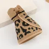 Wide Brim Hats 2023 Leopard Women Roll Up Sun Visor Straw Hat Summer Foldable Packable UV Protection Cap For Beach Travel Bonnet