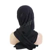 New Instant Hijabs With Cap Plain Hijabs for women Veil Muslim Islamic Hijab Cap Bonnet Scarf Underscarf Caps Cover Headwrap