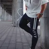 Calças masculinas com listras laterais JPUK novo outono masculino calças esportivas de treinamento de academia joggers calças de moletom slim fit de algodão calças esportivas de corrida J230712