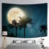 Tapisseries Starry Moon Romantique Couple Tenture Murale Tapisserie Art Déco Couverture Rideau Suspendu à La Maison Chambre Salon Décoration R230710