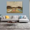 Hand Painted Textured Canvas Art Bulb Fields Vincent Van Gogh Painting Still Life Dining Room Decor