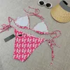 Due pezzi Biquini Designert Bikini stampato Donna Halter Costumi da bagno Costumi da bagno Bikini da spiaggia Costumi da bagno sexy a forma di Biquini