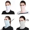 Lenço Facial Bandanas Unissex Seda Respirável Máscara de Proteção Solar UV Macio Ajustável Anti Ultravioleta Fino Para Atividades Ao Ar Livre de Verão