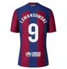 플레이어 버전 Long Sleeve 23 24 CAMISETAS DE 축구 축구 유니폼 Pedri Lewandowski Gavi FC Ansu Fati Ferran Barcelonas Raphinha Dest Football Shirt