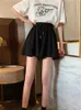 Damenhosen Zoki Koreanisch S-5Xl Übergröße Frauen Shorts Rock Sommer Adrette Hohe Taille Lässig Breites Bein Mode Schnürung