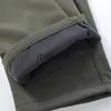 Pantaloni da uomo Pantaloni da uomo invernali spessi caldi in pile di pelle di squalo Pantaloni militari tattici casuali Pantaloni sportivi da uomo elasticizzati impermeabili J230714