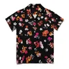メンズカジュアルシャツフラワープリントシャツかわいい花柄ビーチルースハワイストリートブラウス半袖カスタム特大服
