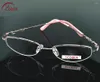 Sunglasses Progressive Multifocal Reading Glasses Design Half-rim Fashion Pink Office Lady See Near And Far TOP 0 ADD 1 To 4