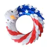 Decorative Flowers 40cm Stars And Stripes Hawk Hanging American Independence Day Patriotic Wreath Home Garland