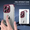 Coques antichoc en TPU sans cadre avec protecteur d'objectif de caméra pour iPhone X 14 13 12 Pro Max Plus Coque antichoc en silicone souple avec emballage de vente au détail