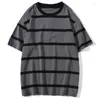 T-shirt da uomo Graphic Men Shirt Color Block Print 4 Tee opzionale Simple High Street Basic All-match Cargo Tops Uomo Streetwear