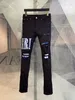 mode Herenjeans luxe Designer Denim Jeans vernietigen Gaten Jean 21 stijlen doodle applique skinny Broek Man motorrijden slank Denim broek Hiphop straat