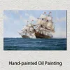 Canvas Art Reproduction the Heroic Speedy and Gamo av Montague Dawson Målning Handgjord husdekor