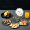 Platten Edelstahl Tisch Tablett Dessert Platte Snack Untertasse Schmuckstück Teller Obst Spieß Knochen Set Mit Rack Luxus Hause Geschirr