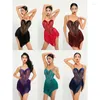 Stage Wear Latin Dance Competition Dress Femmes Sexy Fringe ChaCha Rumba Samba Performance Costume Adulte Prom Dancewear DNV17603