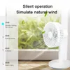 Electric Fans Cameras USB Rechargeable Table Cooling Fan Negative Purifying Air 6-gear Wind Adjusted 90 Rotation Timed Silent for Home Office