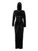 Plus size Dresses LW Size Hooded Collar Line Stitching Bodycon Dress Autumn winter party dresses for women evening 230711