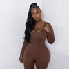 Women's Jumpsuits Rompers Women's casual brown body-building jumpsuit Y2K Sportswear activity street clothes suit 230711