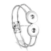 Charm Bracelets Snap Button For Women Sier Gold Color 18Mm Snaps Buttons Bracelet Bangle Drop Delivery Jewelry Dhrty