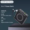 10000 mAh Power Bank, schnelles 15 W magnetisches kabelloses Laden für iPhone 12/13/14 Pro Max 12/13 Mini 14 Plus Powerbank mit Kabelstecker L230712