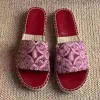 Kvinna Tofflor Designer Tofflor Toppkvalitet Casual Slippe Printingr canvas Mode Super Star Flip Flops Storlek 35-42 Med låda