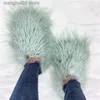 Slippers Nieuwe ontwerper lang haar schapenbont dia's voor populair ontwerp T230712