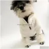 Vestuário para cães Designers Roupas Marca Pet Metal Meio Zíper Jaqueta à Prova de Vento Casual Outono Inverno Casaco Quente Para Pequeno Médio Gota Deli Dh0Qx