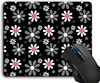 Tapis de souris, mignon rose et noir Girly Mod marguerites tapis de souris d'ordinateur accessoires de bureau base en caoutchouc antidérapant, tapis de souris