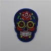 90pcs / lot crâne rose Applique brodée fer sur patch design bricolage coudre fer sur patch Badge284d