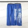 Men's Pants High Street Fashion Hellstar L Blue Grey Mud Print Retro Network Red Horn Casual Pants T230712