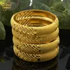 Bangle ANIID Dubai Bangles 24K Gold Color African Bracelet For Women Wholesale Designer Alloy Jewellery Wedding Luxury Hawaiian Jewelry 230711