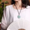 Pendant Necklaces Hand Carved Natural Myanmar A Goods Jadeite Peony Pendant Ice Kind Jade Pendant Women's Necklace Girlfriend Mother Gift HKD230712