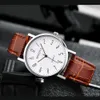 腕時計ファッションメンズアナログ腕時計ミニマリストブラックブラウンレザーバンド腕時計超薄型ビジネスクォーツ腕時計時計カジュアル 230712